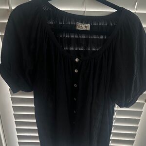 Mille black button down blouse size s. Fits like a M. Like new.